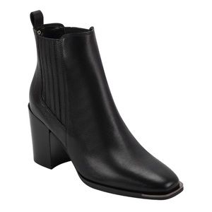 New Marc Fisher Taline Croc-Embossed Square Boot